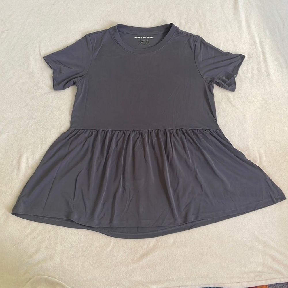 Washed Black American Eagle XXS Babydoll T-Shirt